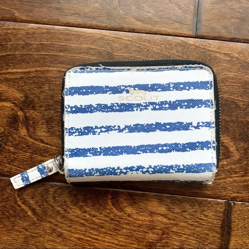 Scout Blue and White Striped Wallet